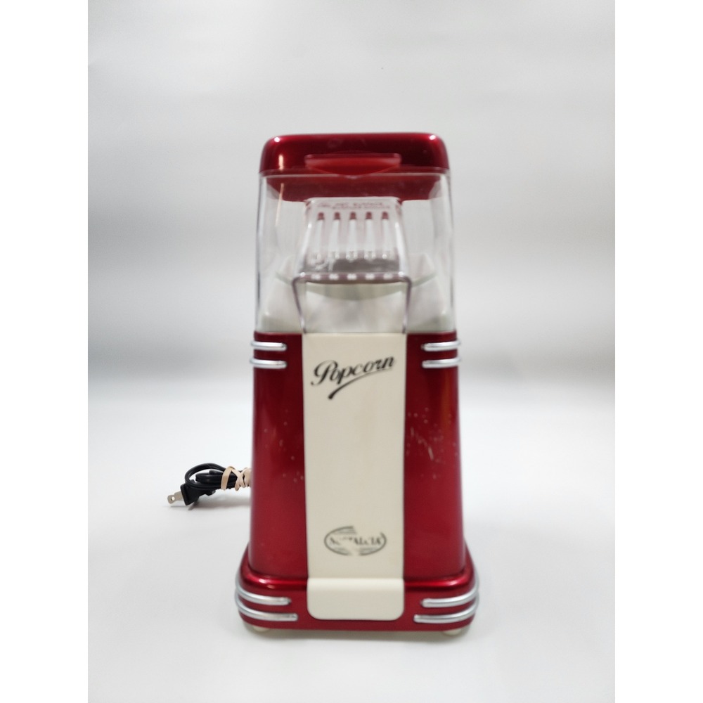 Nostalgia RHP310 Mini Retro Popcorn Maker Hot Air Popper Red Chrome 1040W‎